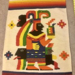 Aztec / Mayan themed Wool Tapestry