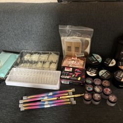 Acrylic Nail Kit Bundle – Tips, Powders, Brushes & More 