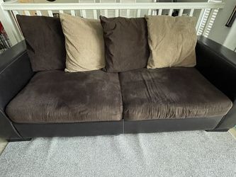 Brown Couch with Cushions