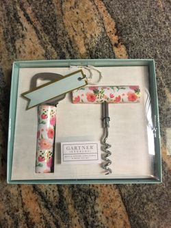 Bottle Opener & Cork Screw Drink Set - NEW IN BOX