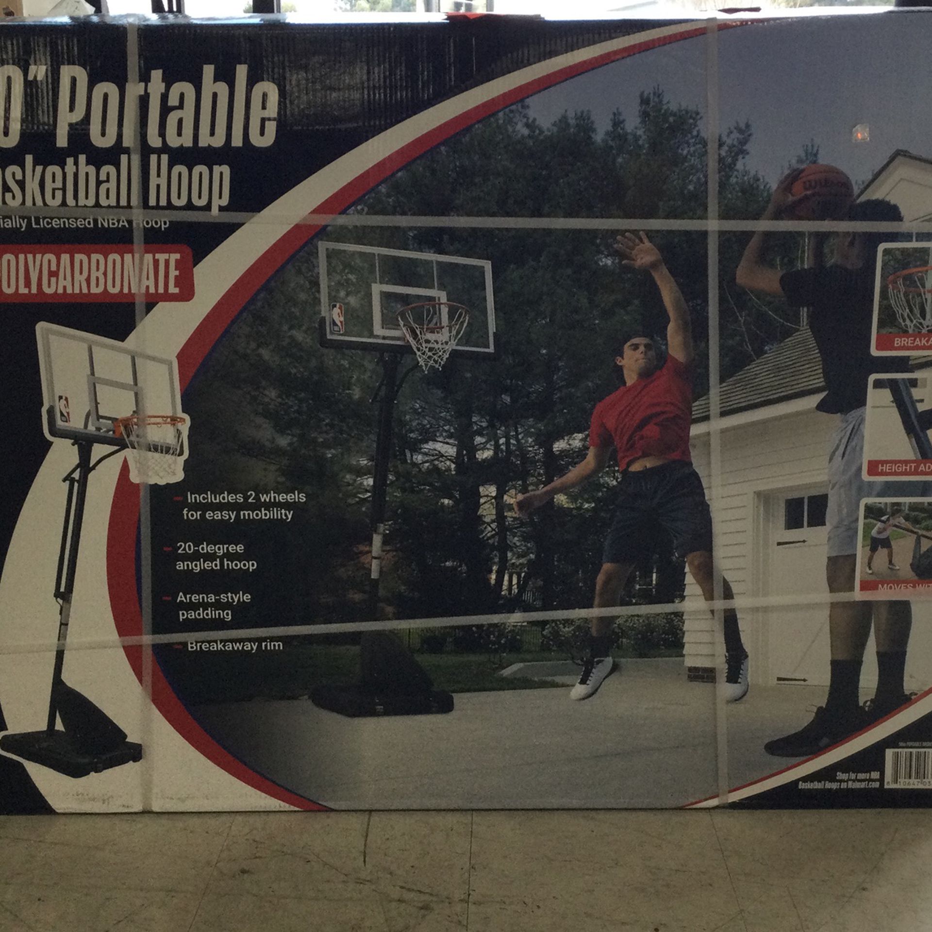 50” Portable Basketball Hoop