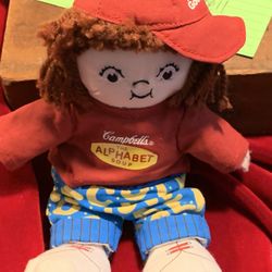 Campbell’s Alphabet Soup Mini Bean Bag Boy Doll