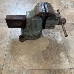Vintage Simplex Swivel Base Bench Vise w/ 3” Jaws