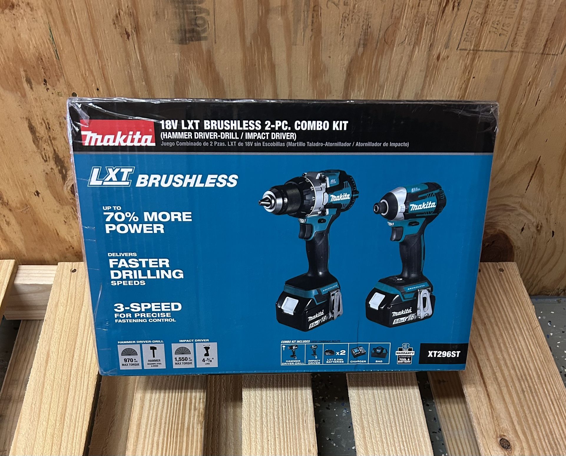 Makita 18V LXT Cordless Brushless 2 Tool Combo Kit