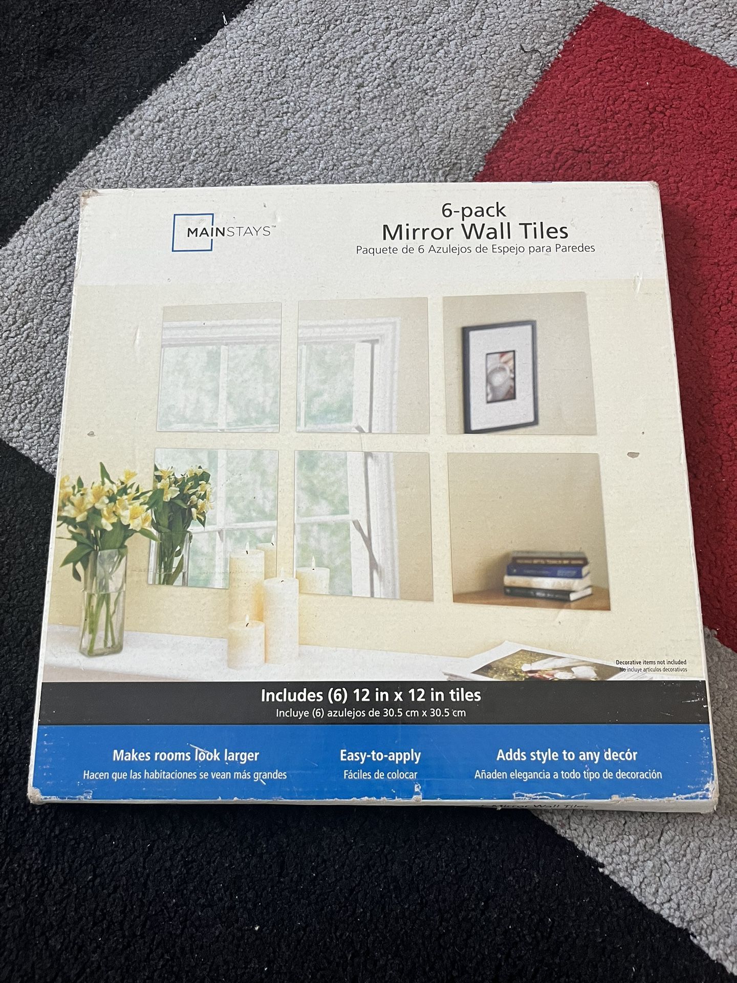 6 Pack Mirror Wall Tiles