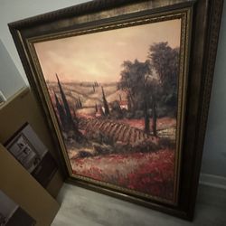 Large Painting With Frame