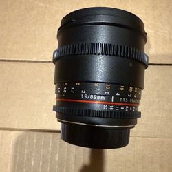 Rokinon 85mm T1.5 Cine DS Aspherical Lens for Canon EF Mount