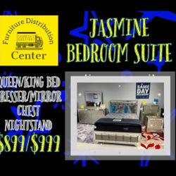 *Bedroom Special*---Jasmine Stunning Queen/King Bedroom Sets---Starting At $899---Delivery And Easy Financing Available🤝