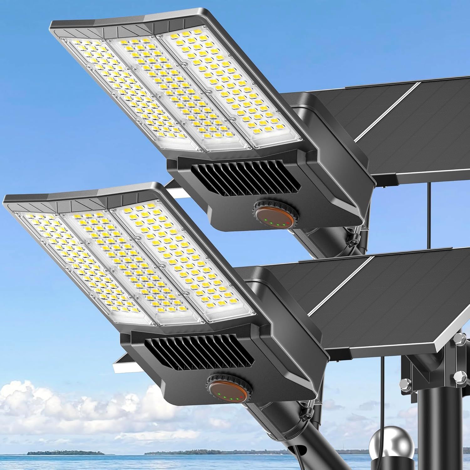 Solar Street Lights Outdoor, 12000W Commercial Parking Lot Light