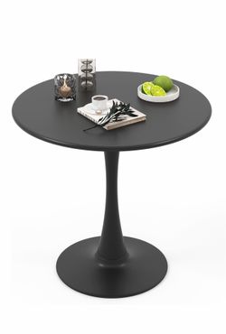 Black Round Pedestal Dining Table