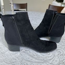 Suede Black Booties Size 11