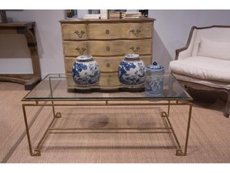 Parallel Lines Gold Coffee Table