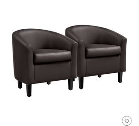 Pair Of Espresso Office Chairs - 592891