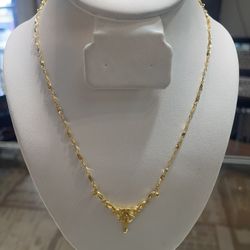 24K YellowGold | Flower Necklace 