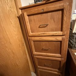 Wood File Cabinet For Sale