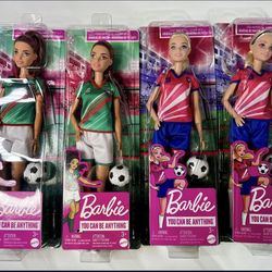Mexico & USA Soccer Team Barbies Mundial