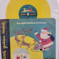 Vintage Christmas The Night Before Christmas Record Little Golden Record
