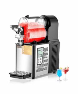 Commercial Slushy Machine, 3L×1 Single Tank Frozen Beverage Maker, 12-Cup Stainless Steel Slushie Machine, Margarita Frozen Drink Smoothie Maker, for 