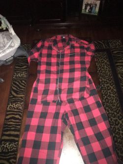 Large flannel pajama. Worn only once