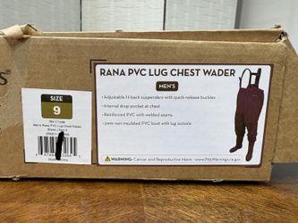 FROGG TOGGS Men’s Rana PVC Lug Chest Waders, Size 9