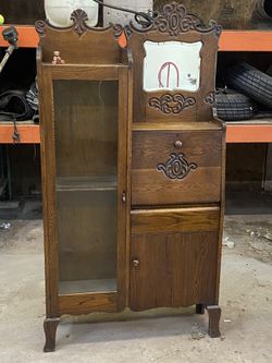Victorian Oak Antique Secretary Desk