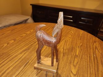 Hand-Carved Wooden Animal Figurine