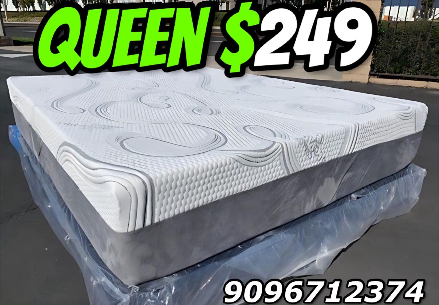 Queen Size Organic Hybrid Cool🧊Gel Memory Foam Mattress