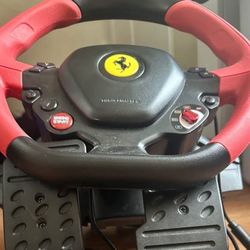 The Thrustmaster Ferrari 458 Spider (XBOX & PC) Wheel and Pedals Set