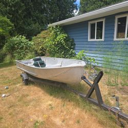 14 Foot Aluminum Boat With Trailer