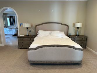 King size bed and nightstand