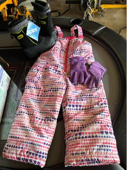 Toddler snow clothes $10 each