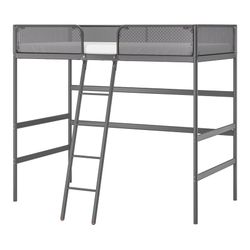 Loft bed frame, dark gray, Twin