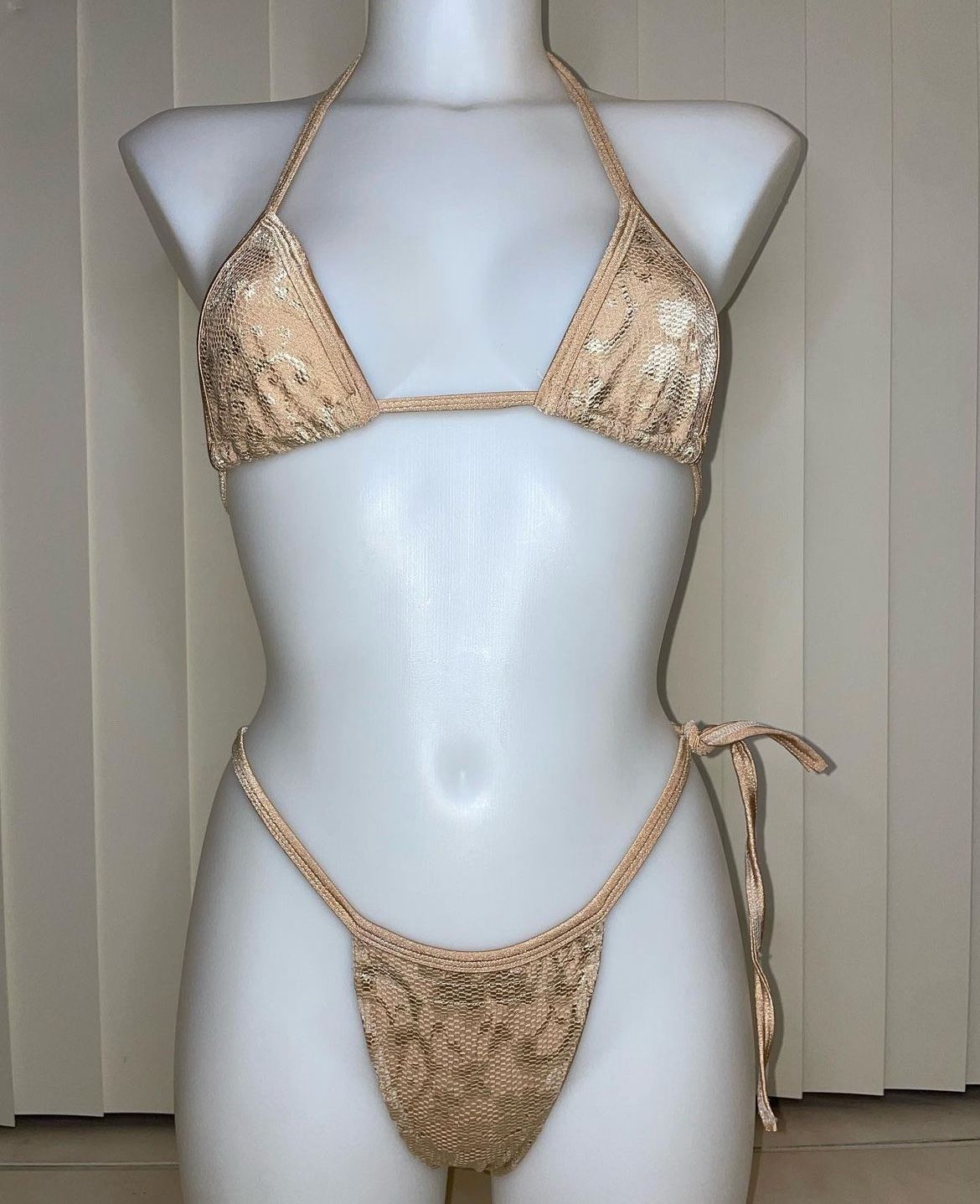 La Costanera Beige Lace Bikini