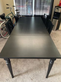 Black Extendable Dining Table