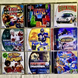 Sega Dreamcast, Xbox 360, PS2, and PS Games
