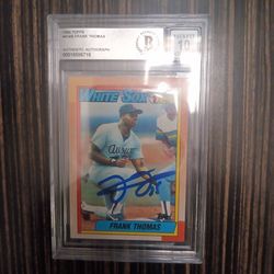 Frank Thomas signed rookie card