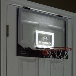 Silverback 23" LED Light-Up Over the Door Mini Basketball Hoop