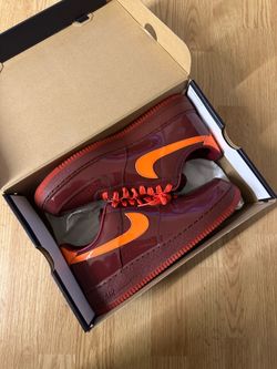 Nike Air Force 1 Red/Orange Patent Leather