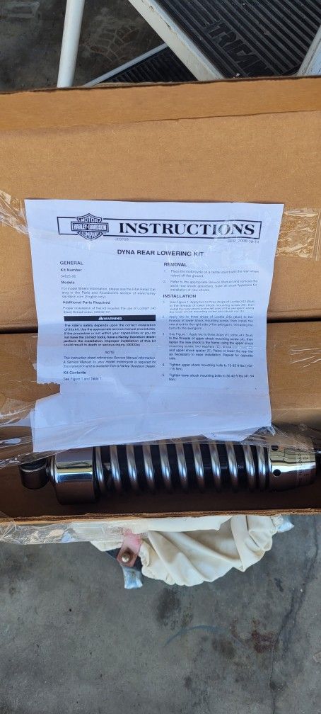 Harley Davidson Dyna Rear Lowering Kit