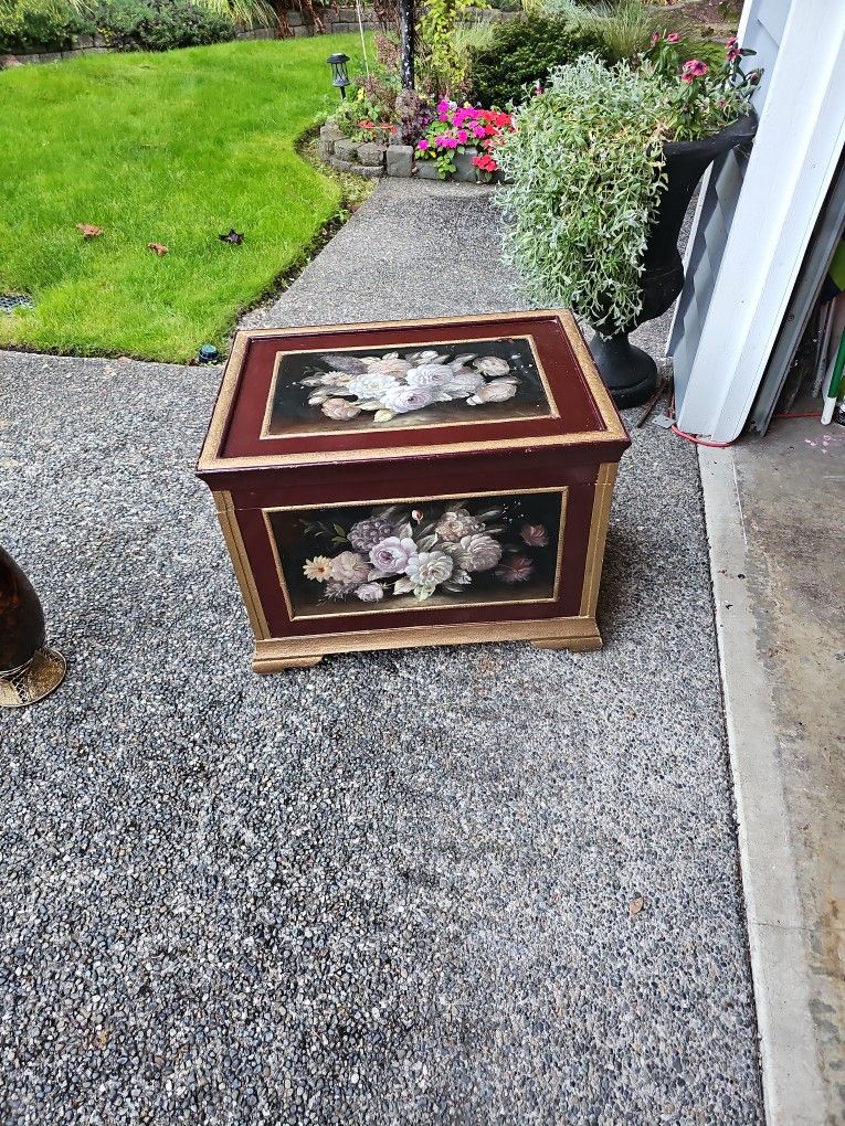 Hand Painted Trunk/ Storage Hope Chest