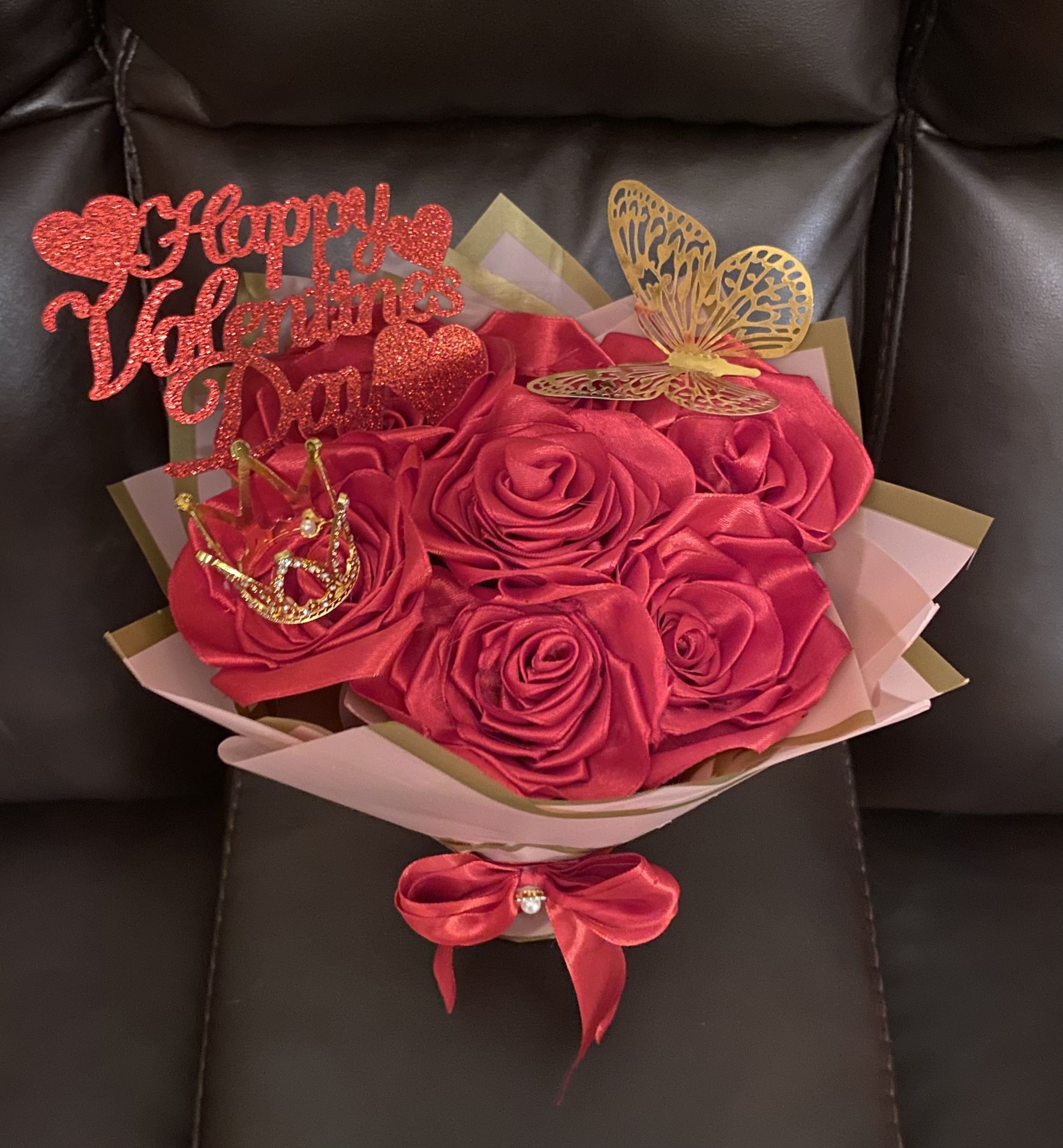 Handmade Valentine’s Eternal Rose Bouquet