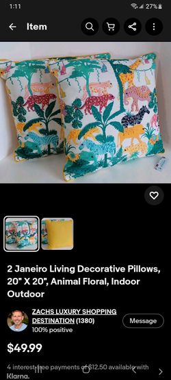 Outdoor pillow set