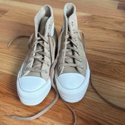 Converse Leather High Top Shoes