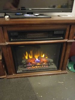 Fireplace and sneakers