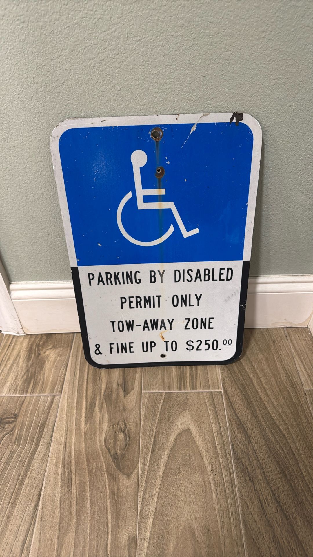 Handicap Sign Metal