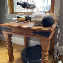 Antique Square Side Table 