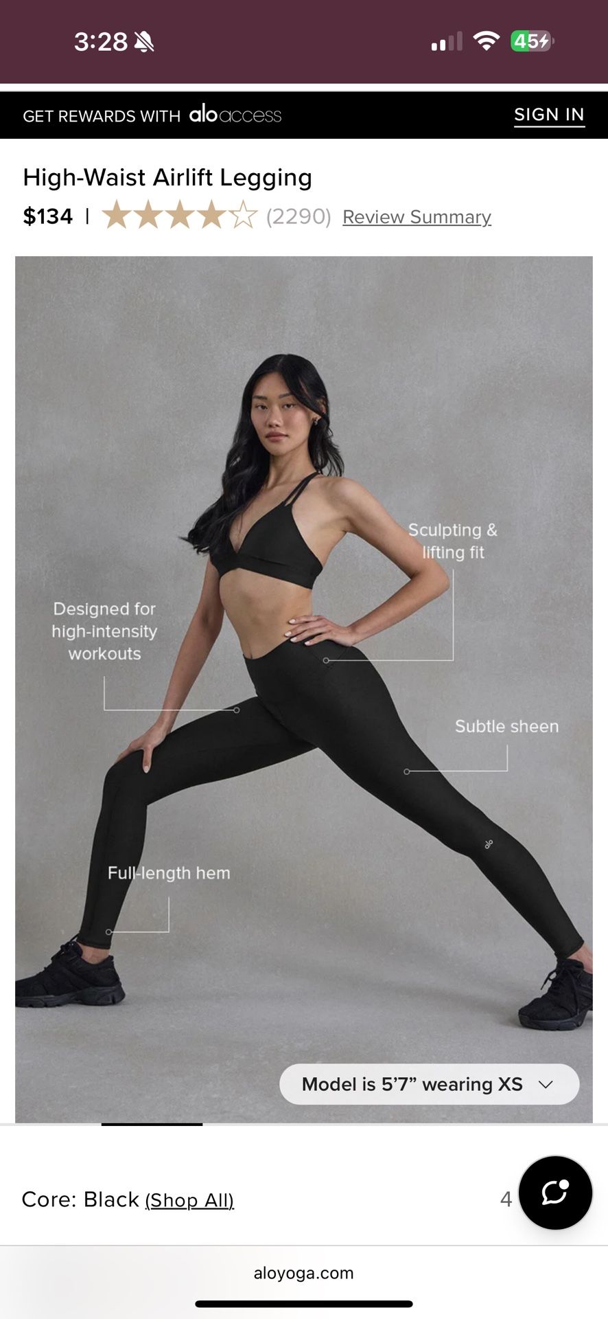 Alo Yoga High Waist Airlift Leggings Black