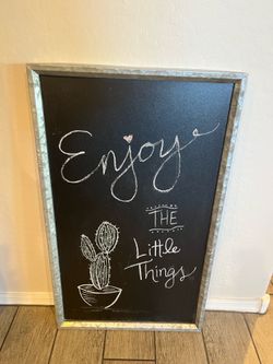 Galvanized Metal Framed Chalkboard