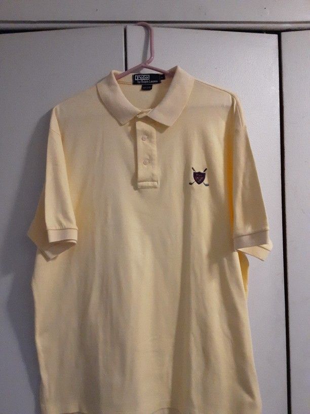 New Ralph Lauren Yellow Golf Polo Shirt