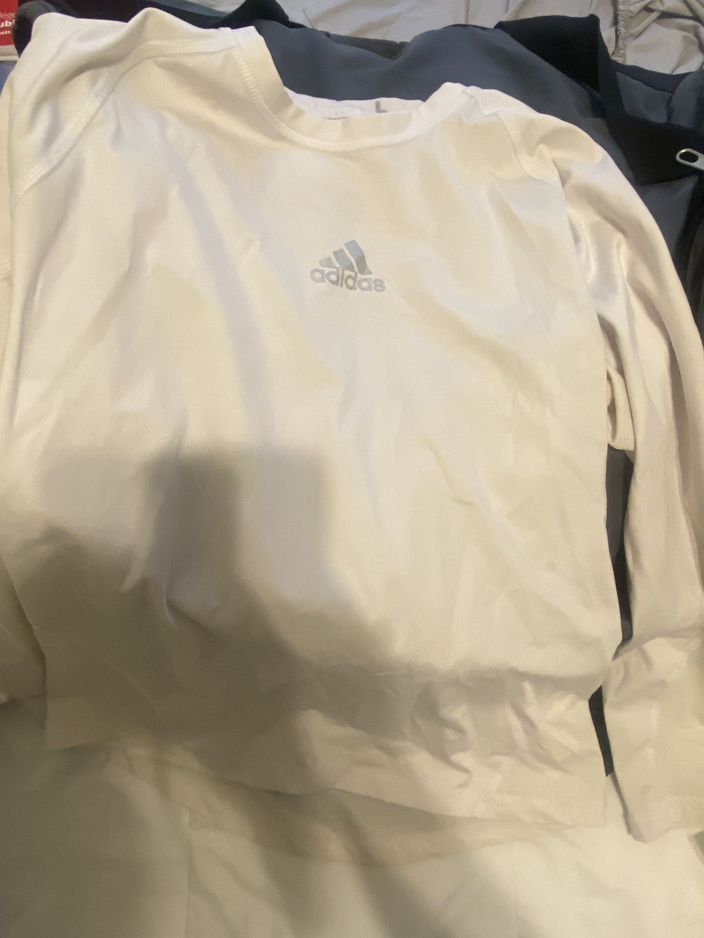 White Under Adidas Long Sleeve 